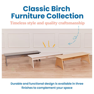 Kids Wooden Bench – Birch Plywood, Montessori-Inspired
