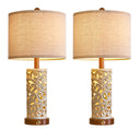 22" Dual Light Table Lamps Set of 2 with USB Charging & Touch Dimmer
