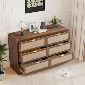 6-Drawer Dresser with Wide Storage Cabinet