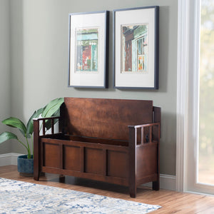 Mission-Style Storage Bench with Lift-Top Seat