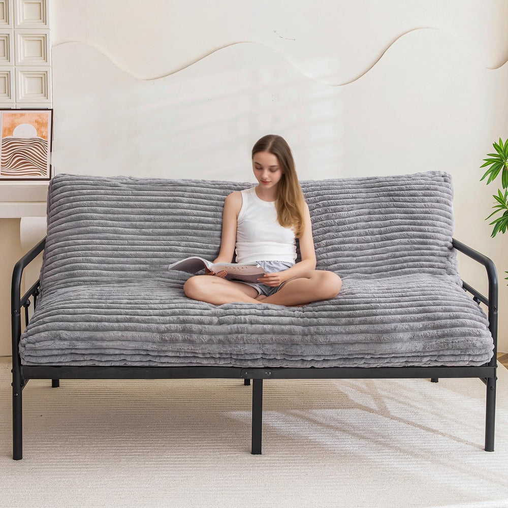 6" Futon Mattress Full Size – Sofa Bed & Floor Mattress, Medium Firm, Grey