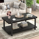 Modern Rectangle Coffee Table with 2-Tier Storage