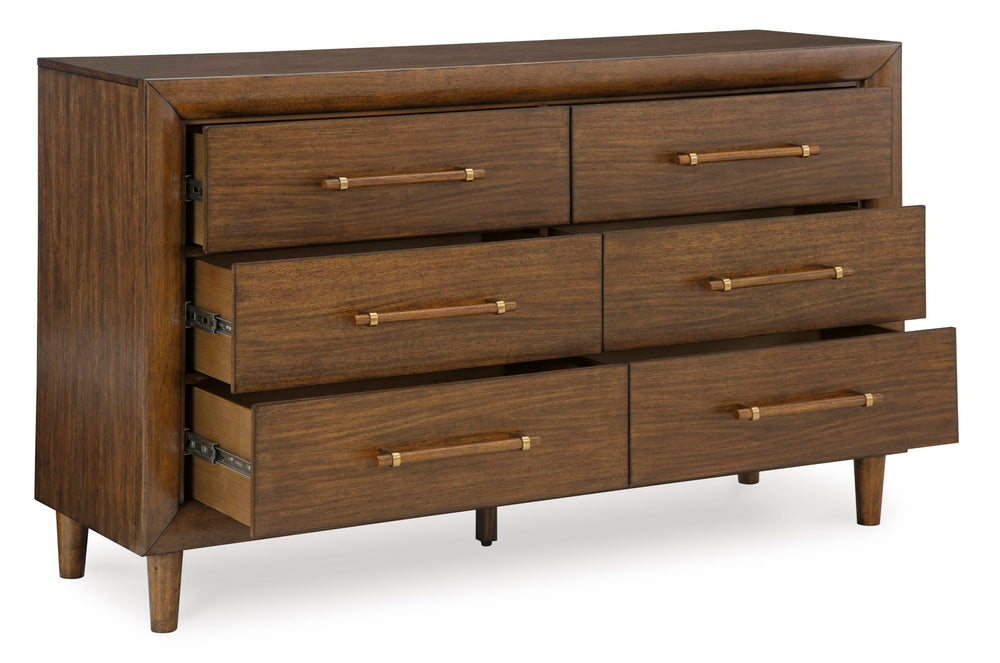 6-Drawer Dresser & 5-Drawer Chest – Dark Brown