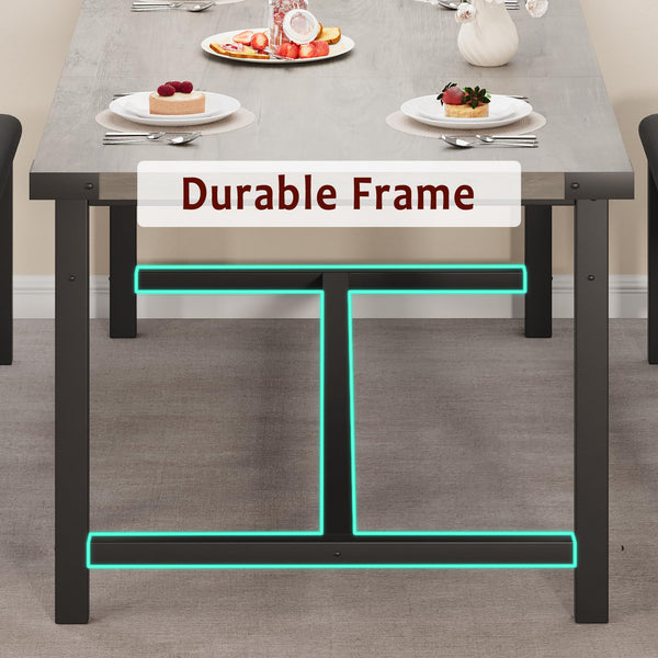 Extendable Dining Table Set with 2 Upholstered Benches – Seats 4 to 8