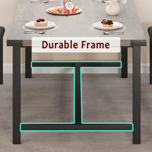 Extendable Dining Table Set with 2 Upholstered Benches