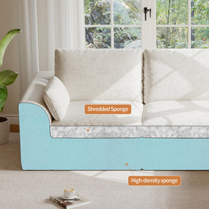108" Modular Sectional Cloud Couch with Ottoman
