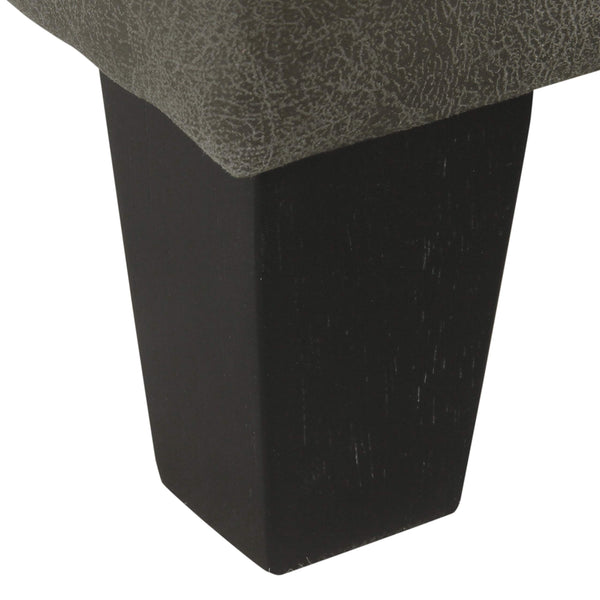 Large Square Faux Leather Storage Ottoman