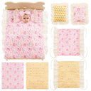 18 Inch Doll Bedding Set 6-Piece with Comforter, Mattress & Pillow