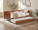 Mid-Century Modern Twin Daybed with Trundle