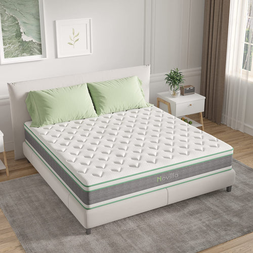 Hybrid Gel Memory Foam Mattress – Medium Firm with Pillow Top