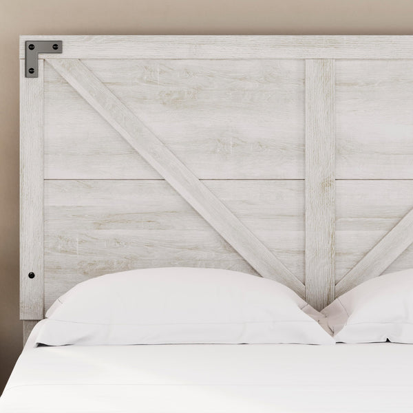 Modern Farmhouse Queen & Full Headboard – Whitewash Crossbuck