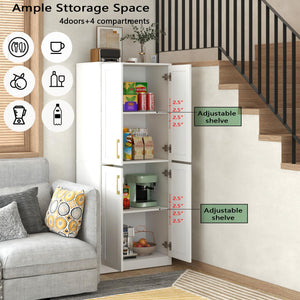 Tall Storage Cabinet with Doors & Adjustable Shelves