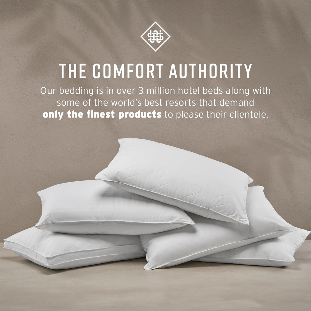 Queen Size Bed Pillow – Medium Firm, Microfiber Fill