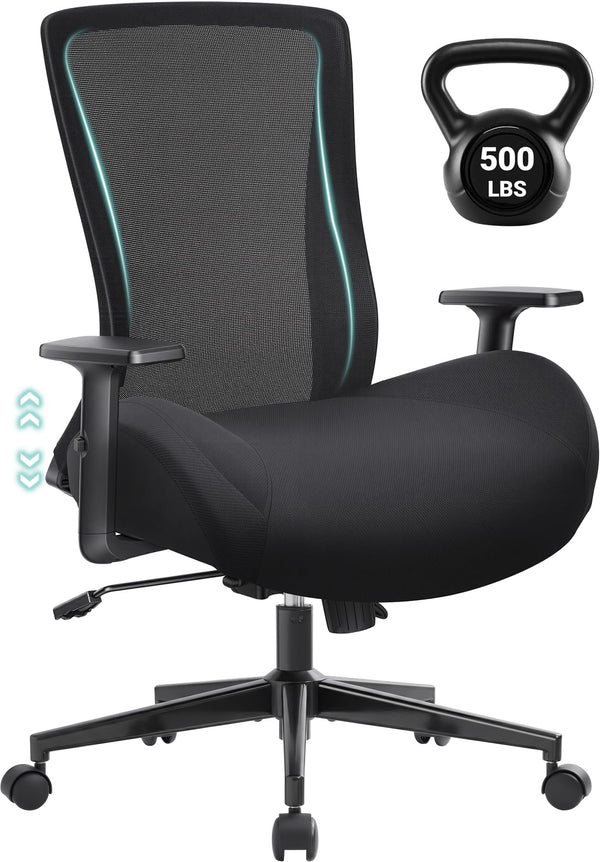 Big & Tall Ergonomic Mesh Office Chair – 500 lb Capacity