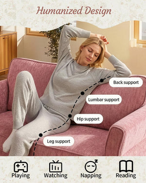 67" Chenille Loveseat Sofa with Removable Covers