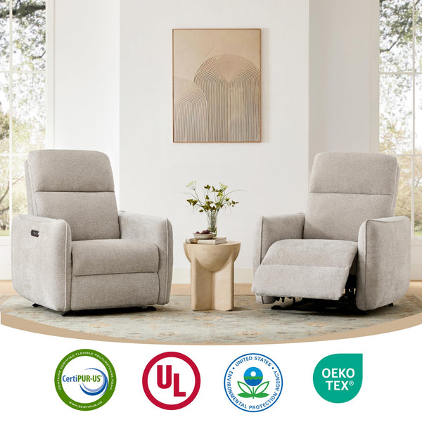 Power Lay-Flat Recliner Chair with Dual Motors & Power Headrest