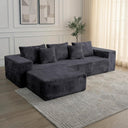 L-Shaped Modular Sectional Sofa with Deep Seat