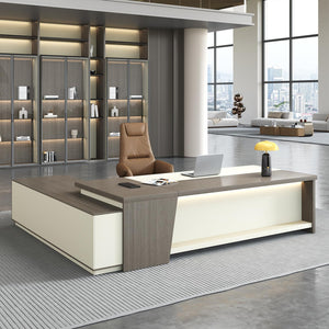 79" L-Shaped Executive Desk with Storage, Power Outlets & Lockable Drawer