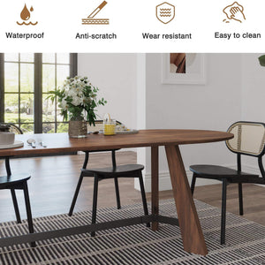 70.86" Oval Dining Table for 6–8 People