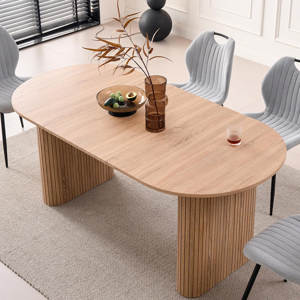 70.8" Oval Dining Table for 4-6 People