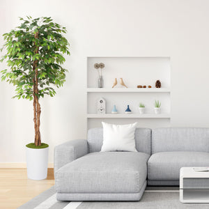 7 ft Artificial Ficus Tree with Planter
