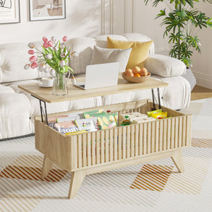 Lift Top Coffee Table with Hidden Compartment and Storage