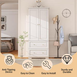 Bedroom Wardrobe Closet with Drawers