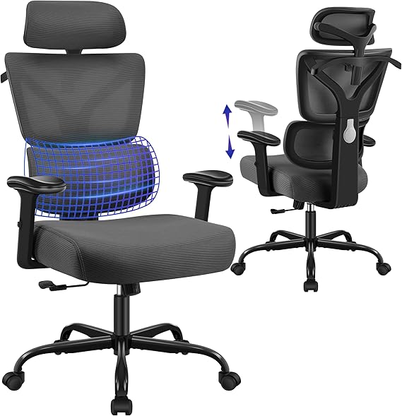 Ergonomic High-Back Mesh Office Chair with Lumbar Support