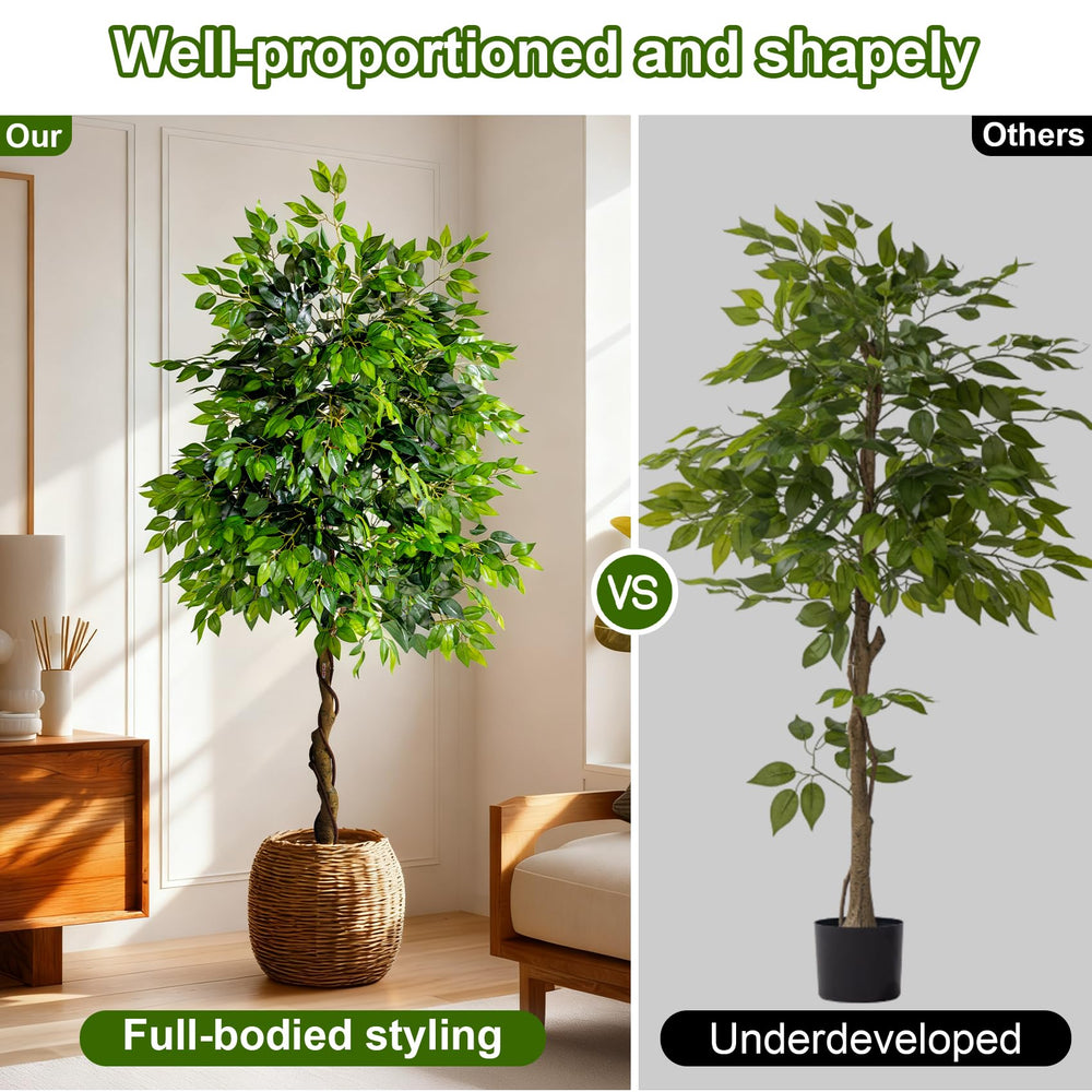 Large Artificial Ficus Tree – Indoor Floor Plant Decor