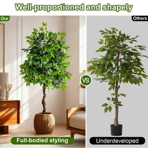 Large Artificial Ficus Tree – Indoor Floor Plant Decor