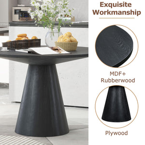 Round Dining Table – Retro Wooden, Seats 4
