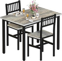 3-Piece Dining Table Set for 2 – Small Kitchen Table with 2 Stools