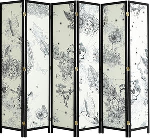 8-Panel Folding Room Divider Screen