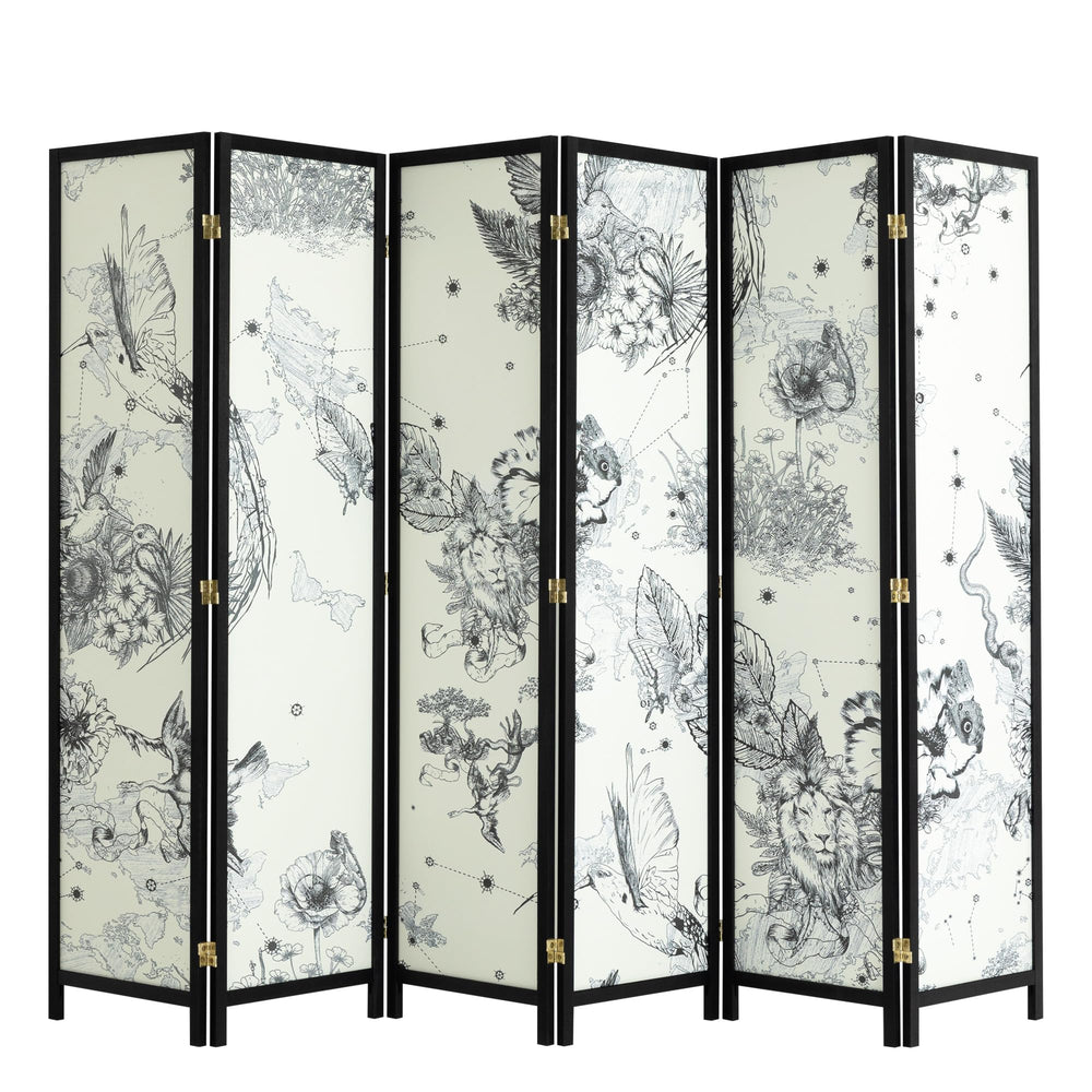 6-Panel Folding Room Divider