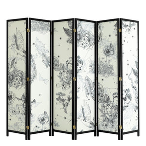 6-Panel Folding Room Divider