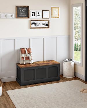 Storage Chest Bench with Lift Lid and Safety Hinge