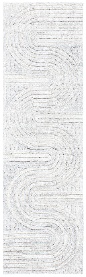 Mid-Century Modern Abstract Runner Rug 2'3" x 12'