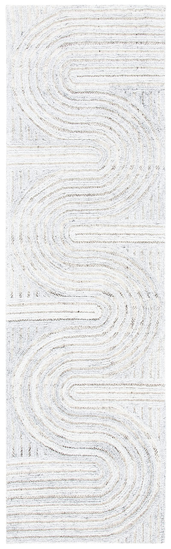 Mid-Century Modern Abstract Runner Rug 2'3" x 12'