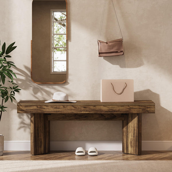 Farmhouse Entryway Bench 47"
