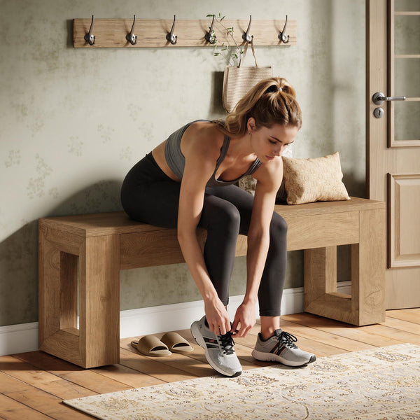 47-Inch Farmhouse Entryway Bench