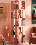 5-Tier Rotating Bookshelf Tower with 360° Swivel