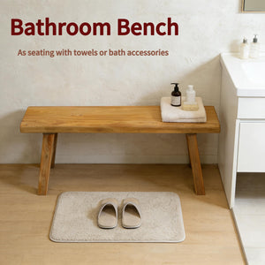 Rustic Solid Wood Entryway Bench