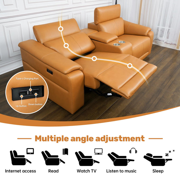 Power Reclining Sectional Sofa with Storage & USB Ports