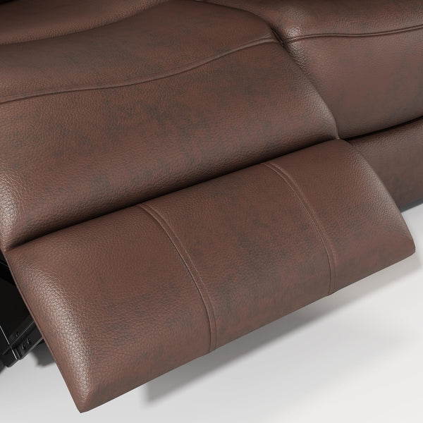 Manual Reclining Sofa with Drop-Down Table & Wireless Charger