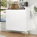 Fluted Wine & Coffee Bar Cabinet with Storage
