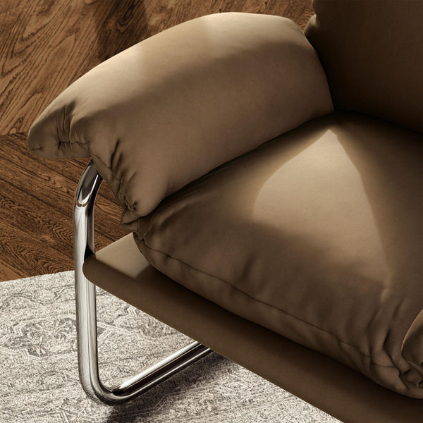 Velvet Accent Armchair with Removable Cushions