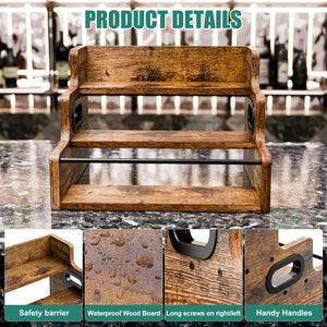 3-Tier Countertop Liquor & Wine Display Shelf