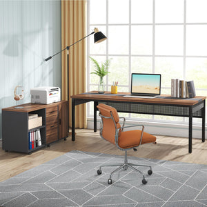 Large Executive Office Desk 70.8 Inch with Privacy Panel