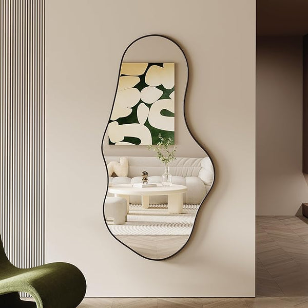 Cloud-Shaped Irregular Wall Mirror with Aluminum Alloy Frame
