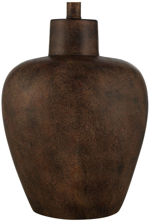 Dark Terra Cotta Farmhouse Table Lamps Set of 2